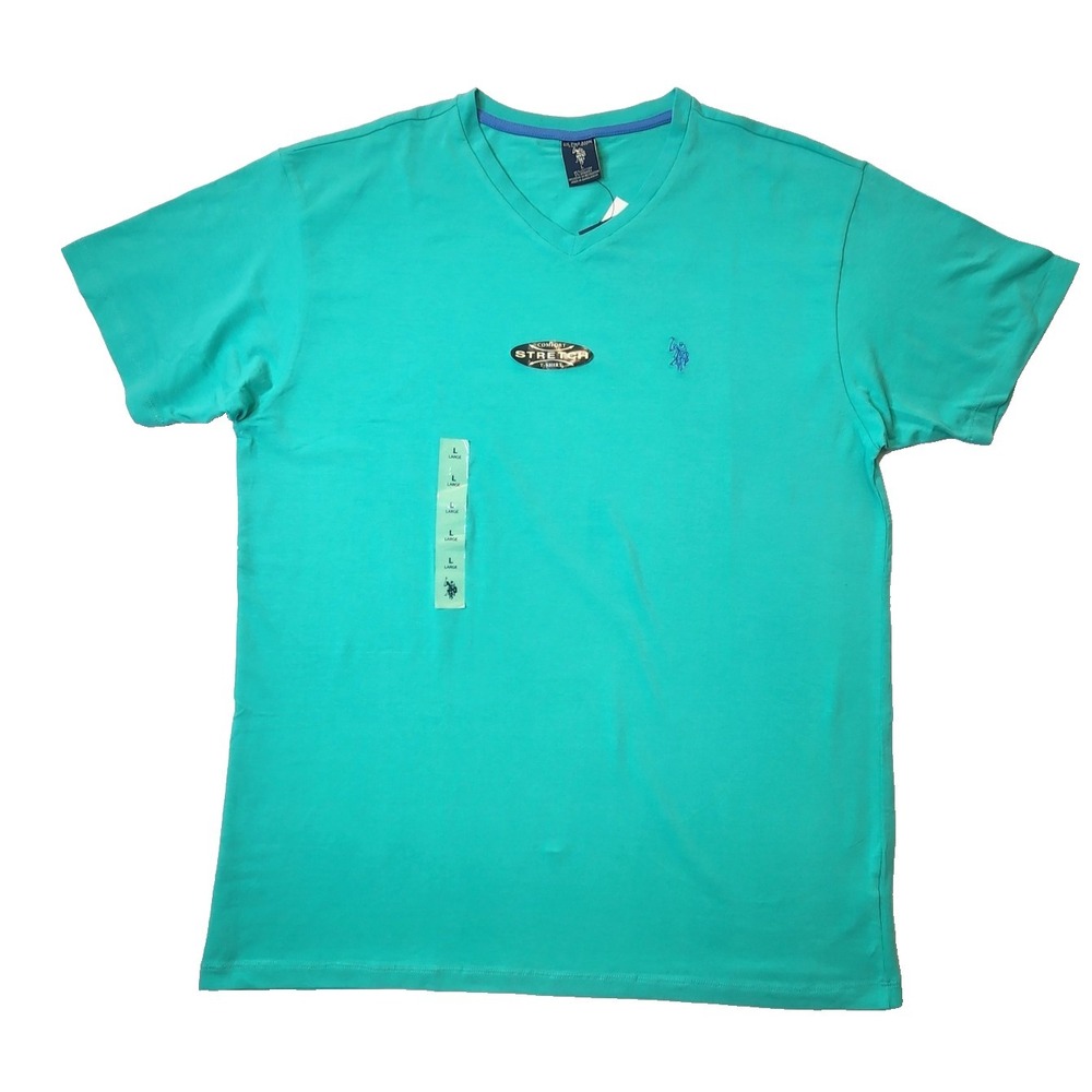 US POLO ASSN. Men's T-Shirt Short Sleeve V-Neck Short Sleeve Tee Size Large